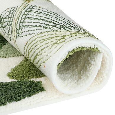 2Pcs Bathroom Rugs Fluffy Bath Mats Non Slip Extra Thick Printing Bathroom Mat Quick Dry 18" x 26"