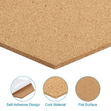Cork Board Tiles, 20 Pack Self Adhesive Hexagon Bulletin Board Display Corkboard for Floor Wall