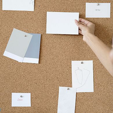 Cork Board Tiles, 20 Pack Self Adhesive Hexagon Bulletin Board Display Corkboard for Floor Wall