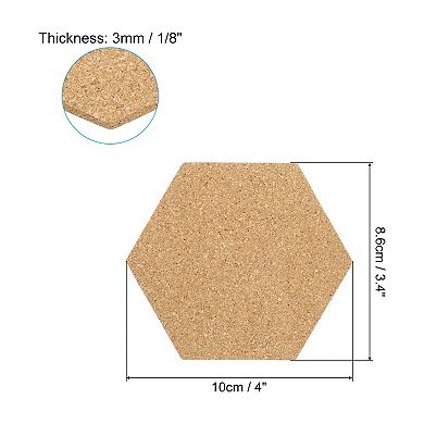Cork Board Tiles, 20 Pack Self Adhesive Hexagon Bulletin Board Display Corkboard for Floor Wall