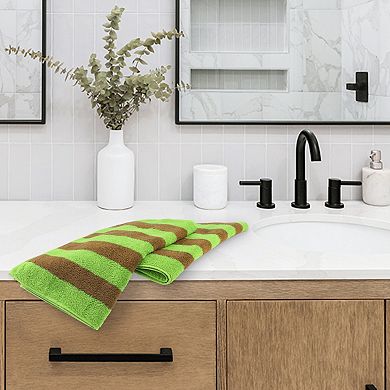 Striped Hand Towels Set, Absorbent Soft Towel for Kitchen Spa Workout 2 Pack