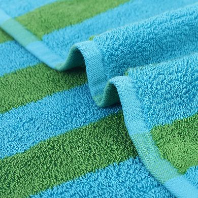 Striped Hand Towels Set, Absorbent Soft Towel for Kitchen Spa Workout 2 Pack