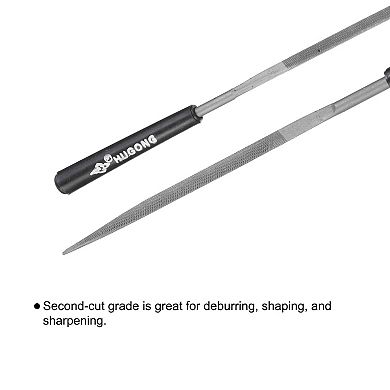 Second Cut Carbon Steel Needle Files with Plastic Handle