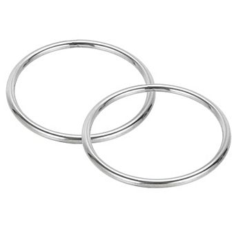 3" Metal O Rings, 2 pc O-Ring Heavy Smooth Round Rings for Macrame, DIY Craft, Keychain, Dog Leash