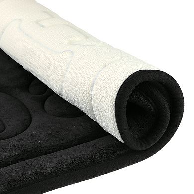2Pcs Memory Foam Bathroom Rugs, Non Skid Bottom Bath Mat Water Absorbent Bath Carpet Rug 20" x 32"