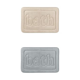 2 pc Memory Foam Bathroom Rugs, Non Skid Bottom Bath Mat Water Absorbent Bath Carpet Rug 20" x 32"