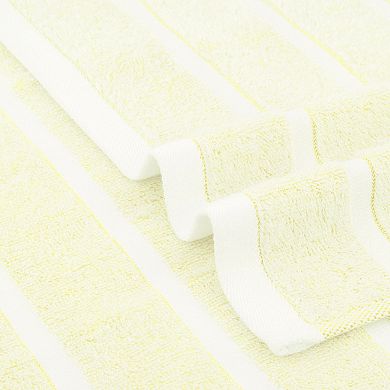 Striped Cotton Bathroom Hand Towels, 13" x 29" Absorbent Soft Hand Towel 2 Pack