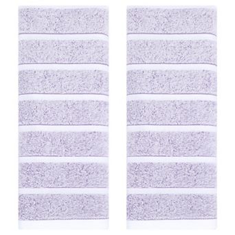 Striped Cotton Bathroom Hand Towels, 13" x 29" Absorbent Soft Hand Towel 2 Pack