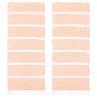 Striped Cotton Bathroom Hand Towels, 13" x 29" Absorbent Soft Hand Towel 2 Pack
