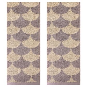 Cotton Hand Towels, Geometric Absorbent Soft Decorative Hand Towel 2 Pack