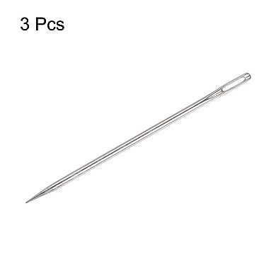 3PCS 4 Inch Upholstery Needle Large Eye Extra Long Stitching Needles Straight Hand Needles
