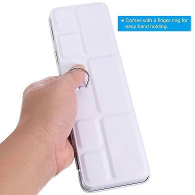 Empty Watercolor Palette, Metal Watercolor Tin with 26pcs Half Pans Paint Case with Lid 26 Wells