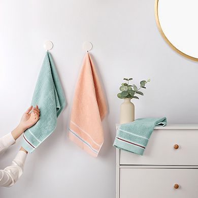Cotton Hand Towels, Solid Soft Absorbent Hand Towel for Bathroom 2 Pack