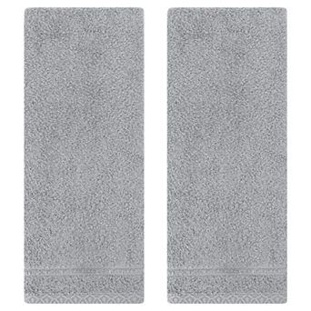 Cotton Hand Towels, Solid Soft Absorbent Hand Towel for Bathroom 2 Pack