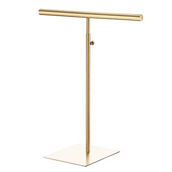 Necklace Display Stand Adjustable Height Jewelry Rack T Bar Tabletop Purse Holder