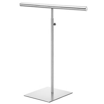 Necklace Display Stand Adjustable Height Jewelry Rack T Bar Tabletop Purse Holder