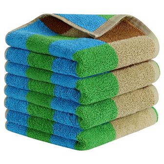 Checkered Cotton Hand Towels for Bathroom, Soft Absorbent Bathroom Hand Towel 4 Pack