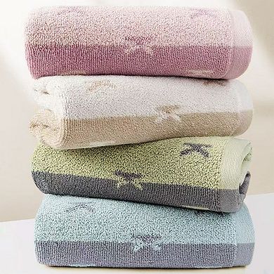 Letter Patterns Cotton Hand Towels, Comfortable Soft Absorbent, Daily Wash Essentials 4 Pack