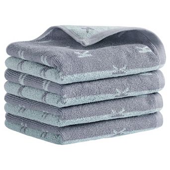 Letter Patterns Cotton Hand Towels, Comfortable Soft Absorbent, Daily Wash Essentials 4 Pack