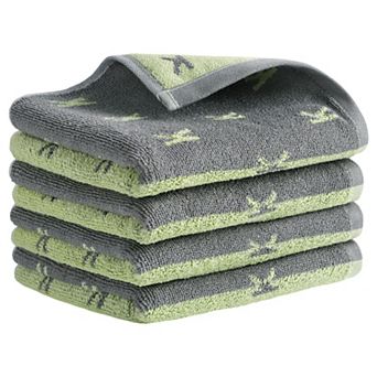 Letter Patterns Cotton Hand Towels, Comfortable Soft Absorbent, Daily Wash Essentials 4 Pack