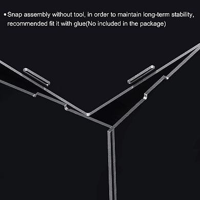Acrylic Display Case Plastic Box Cube Storage Box Assemble Showcase 10.2"x6.3"x6.1"