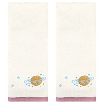 Cute Cartoon Pattern Decorative Hand Towel Set, 14" x 30" Soft Towels 2 Pack