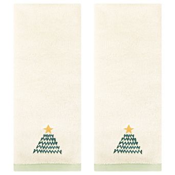 Cute Cartoon Pattern Decorative Hand Towel Set, 14" x 30" Soft Towels 2 Pack