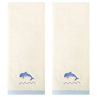 Cute Cartoon Pattern Decorative Hand Towel Set, 14" x 30" Soft Towels 2 Pack