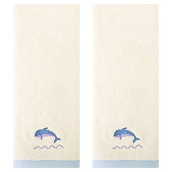Cute Cartoon Pattern Decorative Hand Towel Set, 14" x 30" Soft Towels 2 Pack