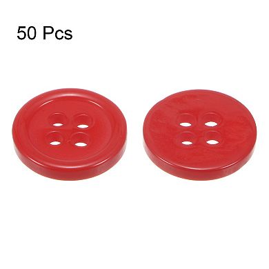 Sewing Buttons Resin Round Flat 4-Hole Craft Buttons for Sewing