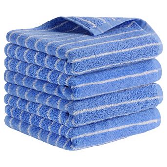 Stripe Hand Towels, Cotton Soft Absorbent Durable Bath and Face Towel 4 Pack