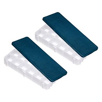 12 Compartments Paint Palette, 2 Pack Plastic Painting Tray Deep Saver Box