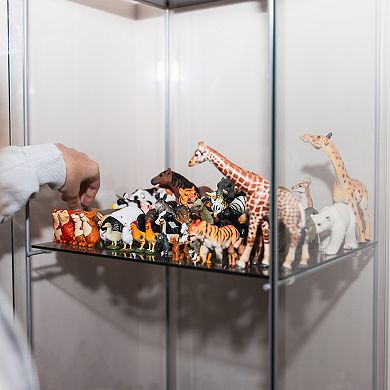 Acrylic Display Case, 4"x4"x4" Clear Display Box Assemble Dustproof Display Box Storage Organizer