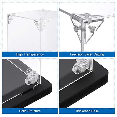 Acrylic Display Case, 4"x4"x4" Clear Display Box Assemble Dustproof Display Box Storage Organizer
