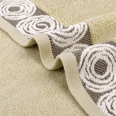 Striped Hand Towels, Cotton Soft Absorbent Bathroom Towel Multipurpose Use 4 Pack
