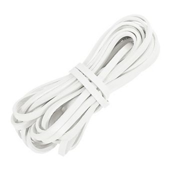 Flat Leather Cord, 5.5 Yard 5mm Leather String Strips Lacing for DIY Crafts Making Bracelet