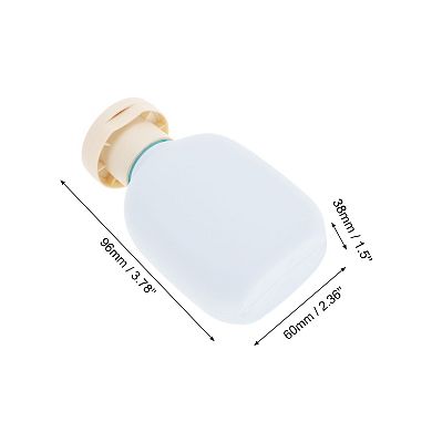 Flip Cap Flat Soap Dispenser for Bathroom, 3.38oz 1 Pc