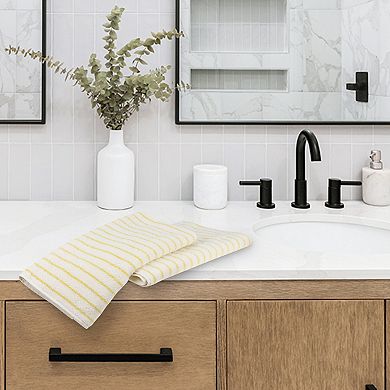 Stripe Hand Towels, Cotton Soft Absorbent Durable Bath and Face Towel 2 Pack