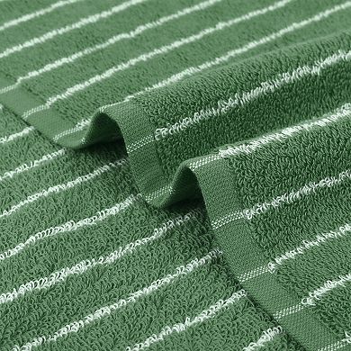 Stripe Hand Towels, Cotton Soft Absorbent Durable Bath and Face Towel 2 Pack