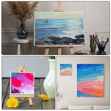 2.8"x2.8" Canvas Boards for Painting, 24Pack Cotton Wood Frame Square Canvas Panel