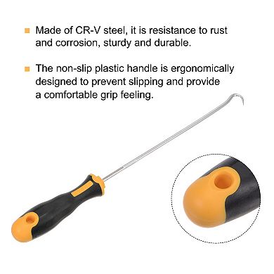 Full Hook Pick 9.84" Puller Remover Removal Tool for Oil Seal/O-rings, Gasket, Hose 2Pcs