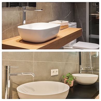 Single Lever Faucet Handle for 35mm Cartridge, Stainless Steel Faucet Handle Replacement Silver