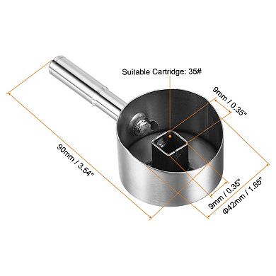 Single Lever Faucet Handle for 35mm Cartridge, Stainless Steel Faucet Handle Replacement Silver