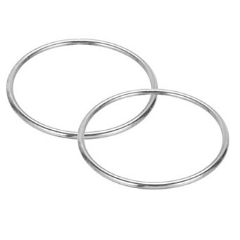 4" Metal O Rings, 2 pc O-Ring Heavy Smooth Round Rings for Macrame, DIY Craft, Keychain, Dog Leash