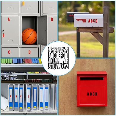 Letter Stickers 1 Inch 2 Inch, 12 Sheets Self Adhesive Alphabet Sticker Vinyl Letter Decals