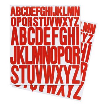 Letter Stickers 1 Inch 2 Inch, 12 Sheets Self Adhesive Alphabet Sticker Vinyl Letter Decals