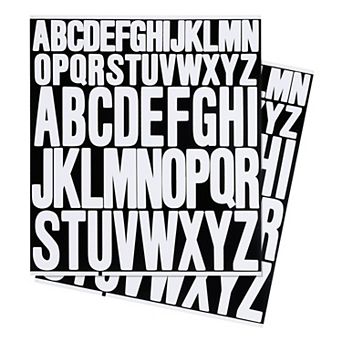 Letter Stickers 1 Inch 2 Inch, 12 Sheets Self Adhesive Alphabet Sticker Vinyl Letter Decals