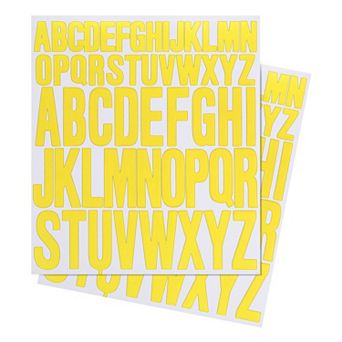 Letter Stickers 1 Inch 2 Inch, 12 Sheets Self Adhesive Alphabet Sticker Vinyl Letter Decals