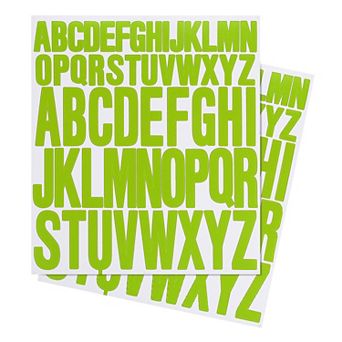 Letter Stickers 1 Inch 2 Inch, 12 Sheets Self Adhesive Alphabet Sticker Vinyl Letter Decals