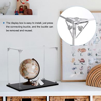 Acrylic Display Case, 4"x4"x6" Clear Display Box Assemble Dustproof Display Box Storage Organizer